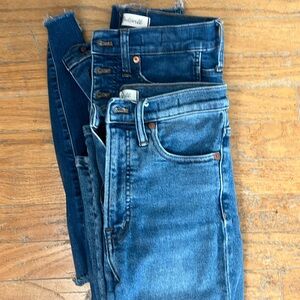 Two pairs of madewell jeans